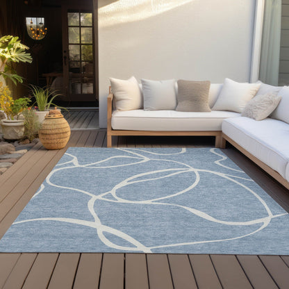 Tapis Chantille moderne abstrait lavable en machine pour intérieur/extérieur