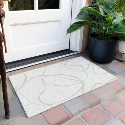Tapis Chantille moderne abstrait lavable en machine pour intérieur/extérieur