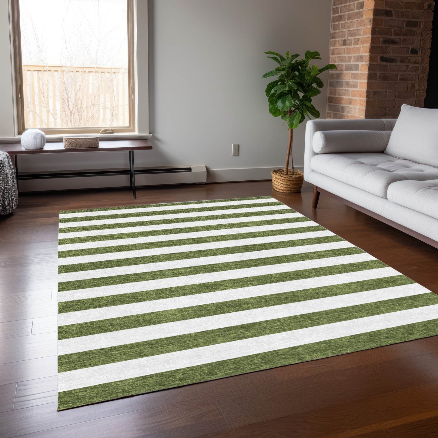 Tapis Chantille à rayures Cabana lavable en machine pour intérieur/extérieur