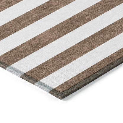 Tapis Chantille à rayures Cabana lavable en machine pour intérieur/extérieur