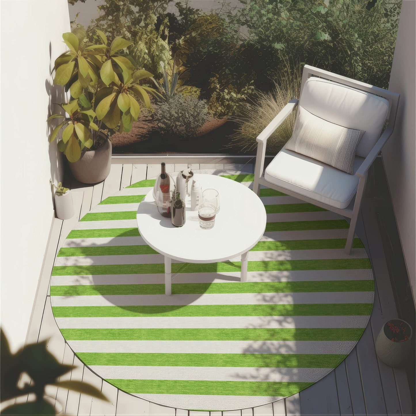 Tapis Chantille à rayures Cabana lavable en machine pour intérieur/extérieur