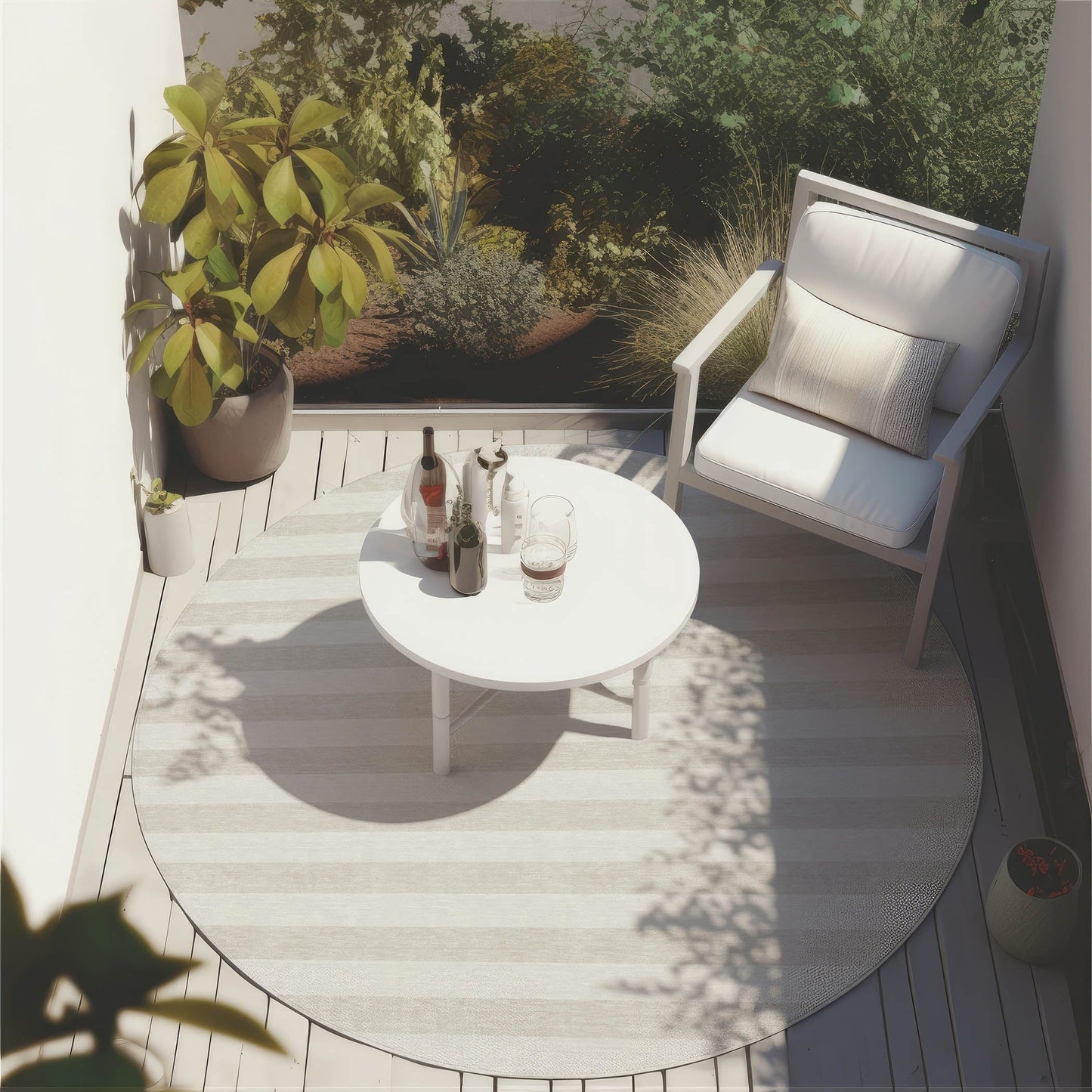 Tapis Chantille à rayures Cabana lavable en machine pour intérieur/extérieur