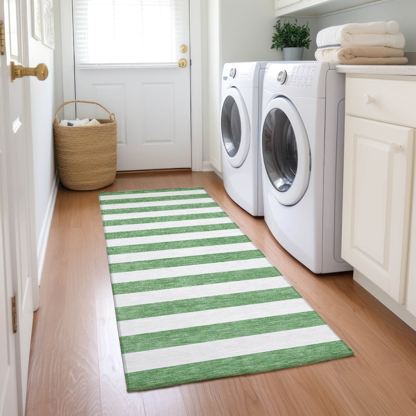 Tapis Chantille à rayures Cabana lavable en machine pour intérieur/extérieur