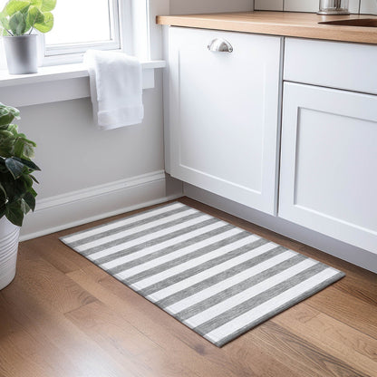 Tapis Chantille à rayures Cabana lavable en machine pour intérieur/extérieur