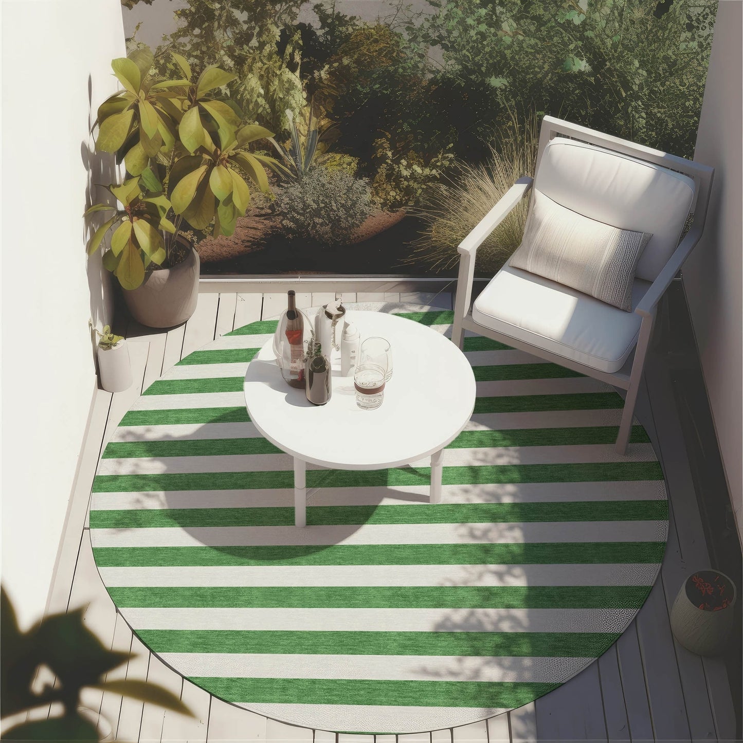 Tapis Chantille à rayures Cabana lavable en machine pour intérieur/extérieur