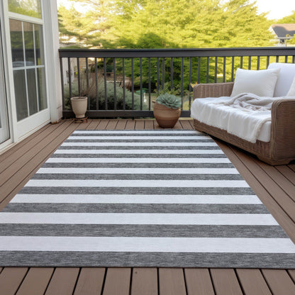 Tapis Chantille à rayures Cabana lavable en machine pour intérieur/extérieur