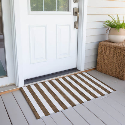 Tapis Chantille à rayures Cabana lavable en machine pour intérieur/extérieur
