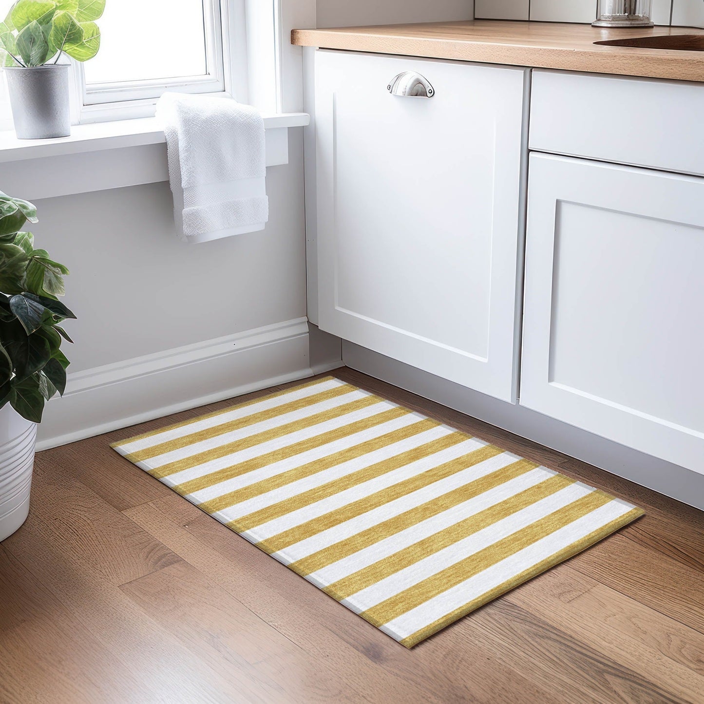 Tapis Chantille à rayures Cabana lavable en machine pour intérieur/extérieur