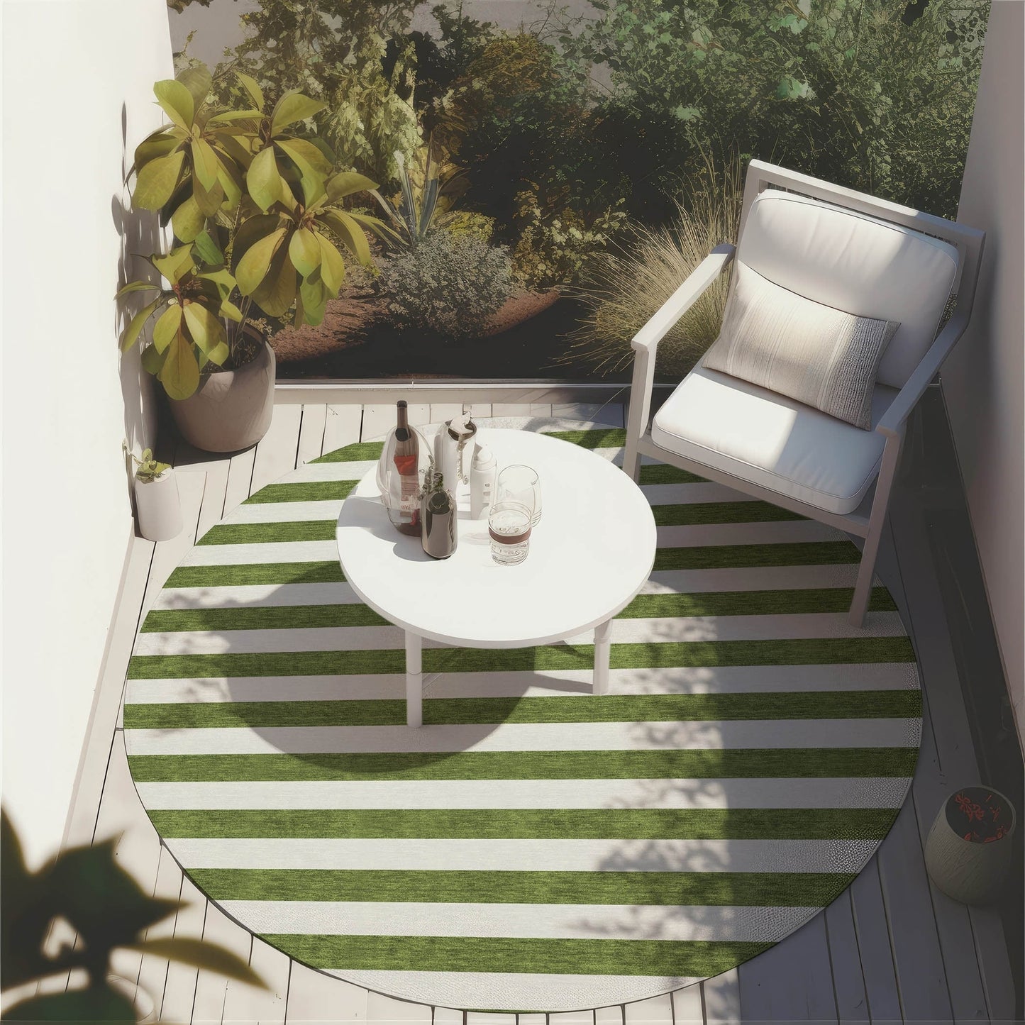 Tapis Chantille à rayures Cabana lavable en machine pour intérieur/extérieur