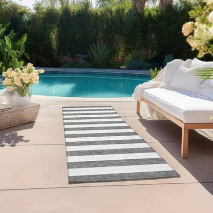 Tapis Chantille à rayures Cabana lavable en machine pour intérieur/extérieur
