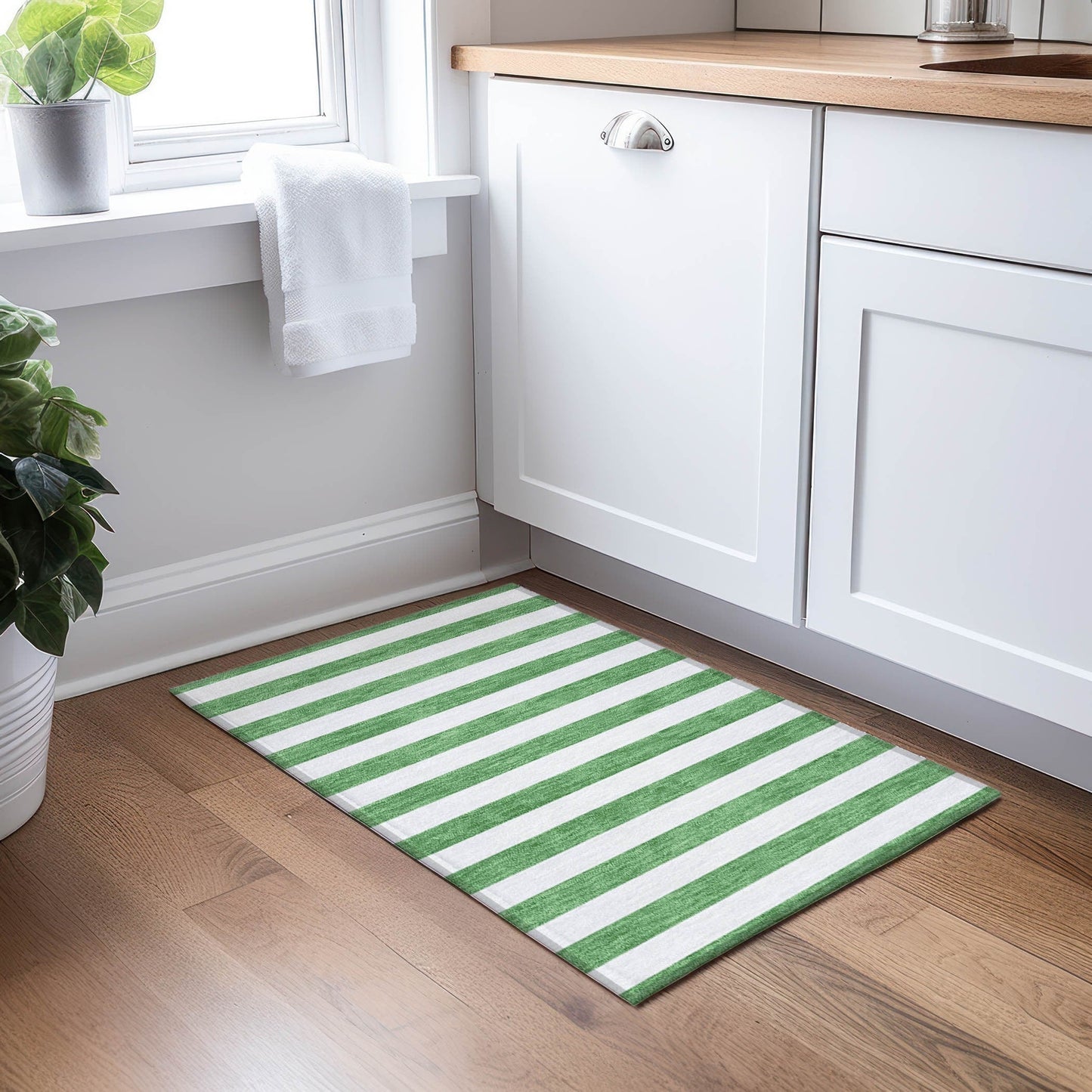 Tapis Chantille à rayures Cabana lavable en machine pour intérieur/extérieur