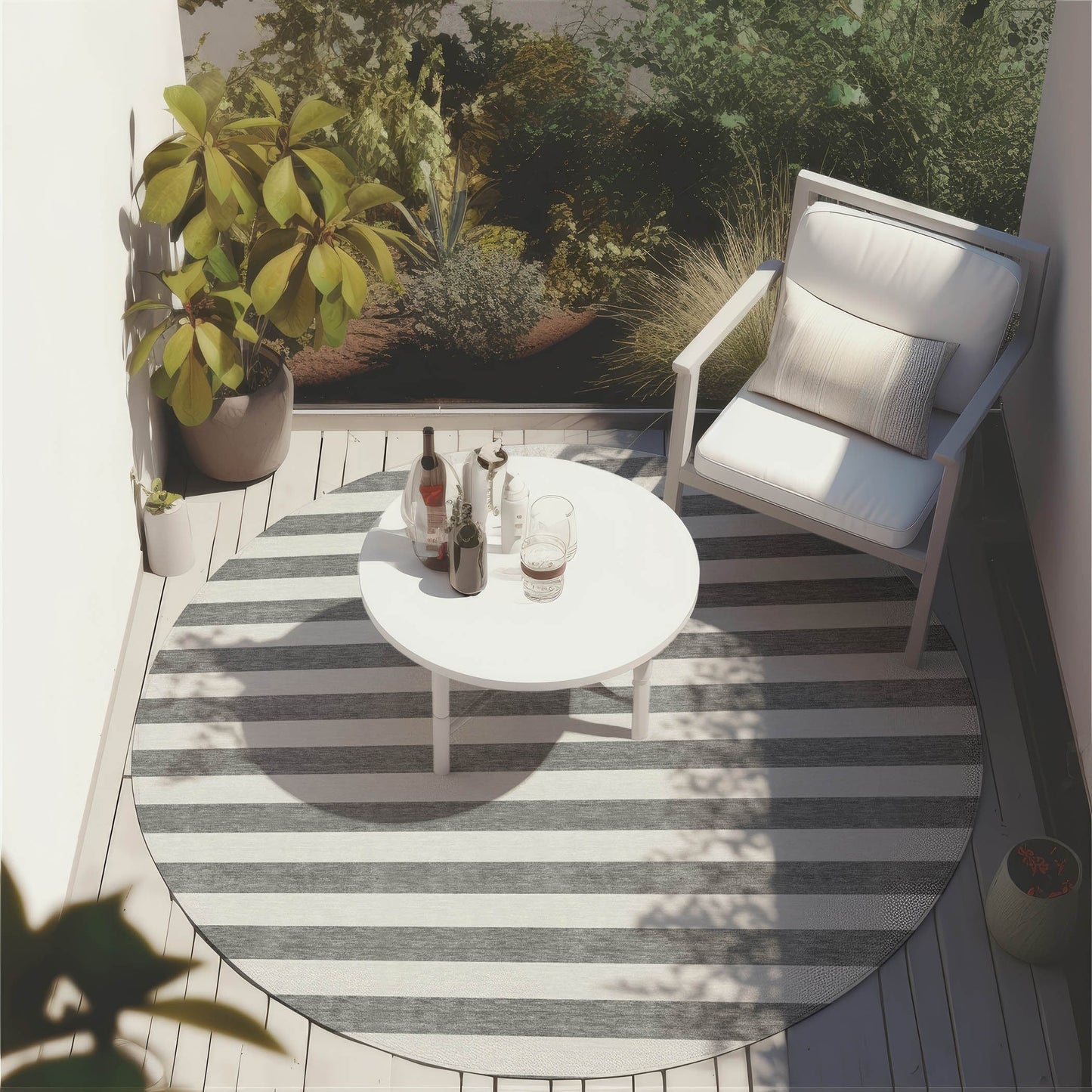 Tapis Chantille à rayures Cabana lavable en machine pour intérieur/extérieur