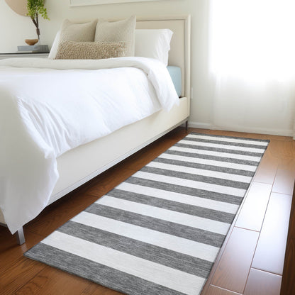 Tapis Chantille à rayures Cabana lavable en machine pour intérieur/extérieur