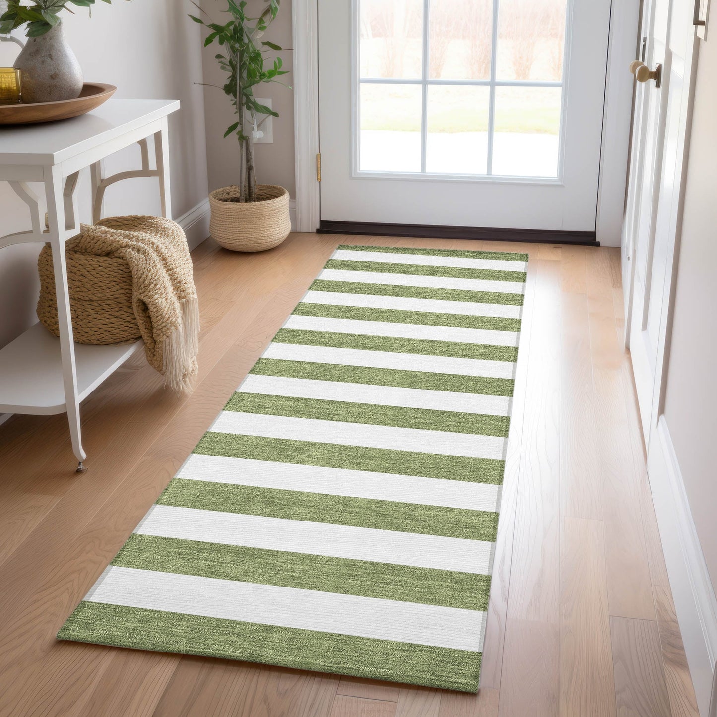 Tapis Chantille à rayures Cabana lavable en machine pour intérieur/extérieur