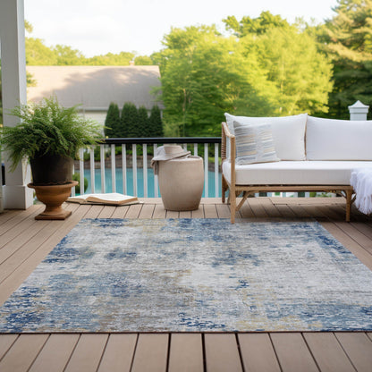 Tapis moderne abstrait Chantille lavable en machine pour intérieur/extérieur
