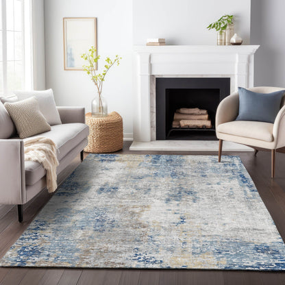 Tapis moderne abstrait Chantille lavable en machine pour intérieur/extérieur