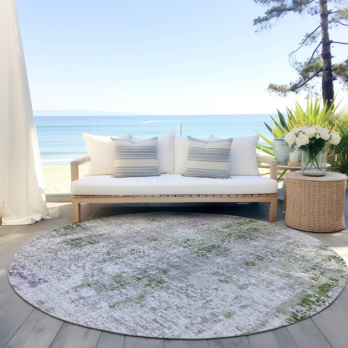 Tapis moderne abstrait Chantille lavable en machine pour intérieur/extérieur