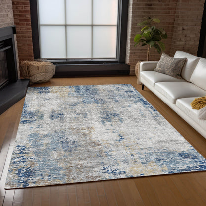 Tapis moderne abstrait Chantille lavable en machine pour intérieur/extérieur