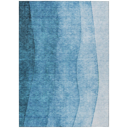 Tapis Chantille contemporain ombré lavable en machine pour intérieur/extérieur