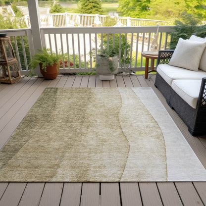 Tapis Chantille contemporain ombré lavable en machine pour intérieur/extérieur