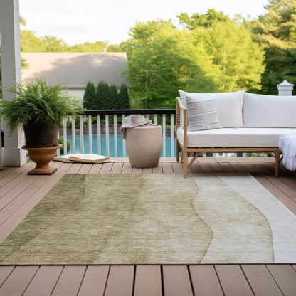 Tapis Chantille contemporain ombré lavable en machine pour intérieur/extérieur