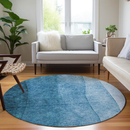 Tapis Chantille contemporain ombré lavable en machine pour intérieur/extérieur