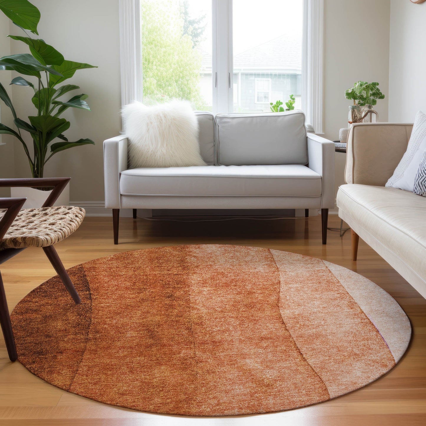 Tapis Chantille contemporain ombré lavable en machine pour intérieur/extérieur