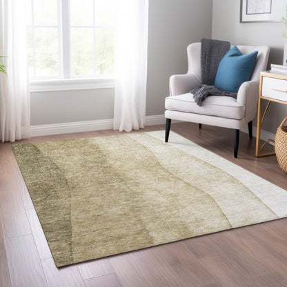 Tapis Chantille contemporain ombré lavable en machine pour intérieur/extérieur