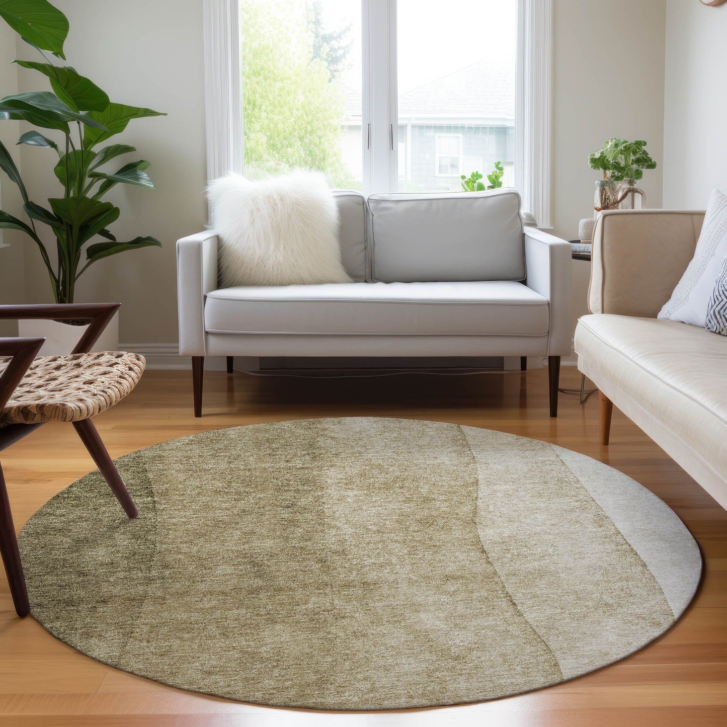 Tapis Chantille contemporain ombré lavable en machine pour intérieur/extérieur