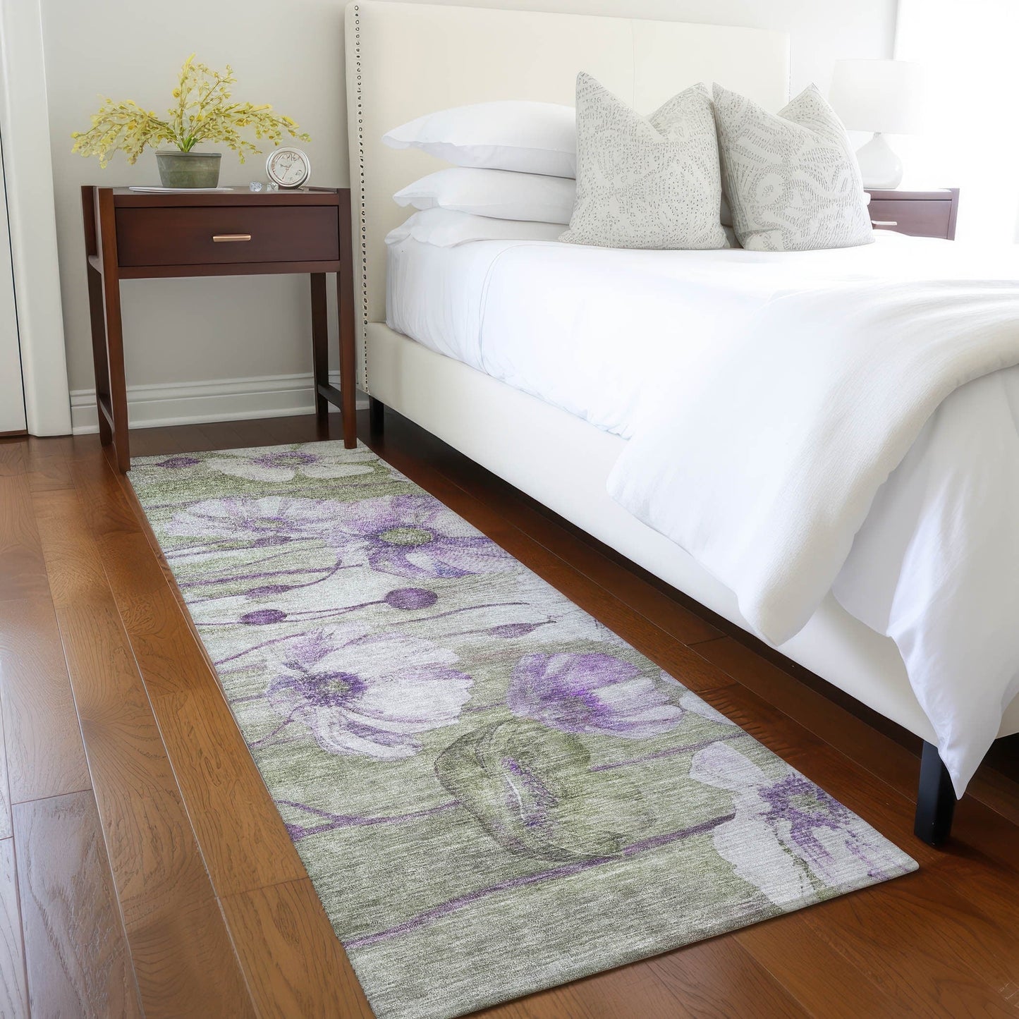 Tapis floral moderne Chantille lavable en machine pour intérieur/extérieur