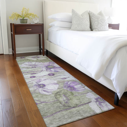 Tapis floral moderne Chantille lavable en machine pour intérieur/extérieur