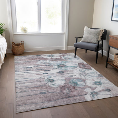 Tapis floral moderne Chantille lavable en machine pour intérieur/extérieur