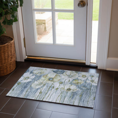 Tapis floral moderne Chantille lavable en machine pour intérieur/extérieur