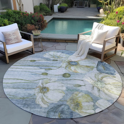 Tapis floral moderne Chantille lavable en machine pour intérieur/extérieur