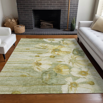 Tapis floral moderne Chantille lavable en machine pour intérieur/extérieur