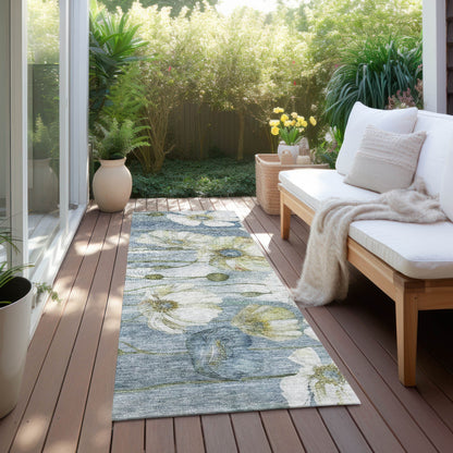 Tapis floral moderne Chantille lavable en machine pour intérieur/extérieur