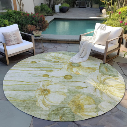 Tapis floral moderne Chantille lavable en machine pour intérieur/extérieur