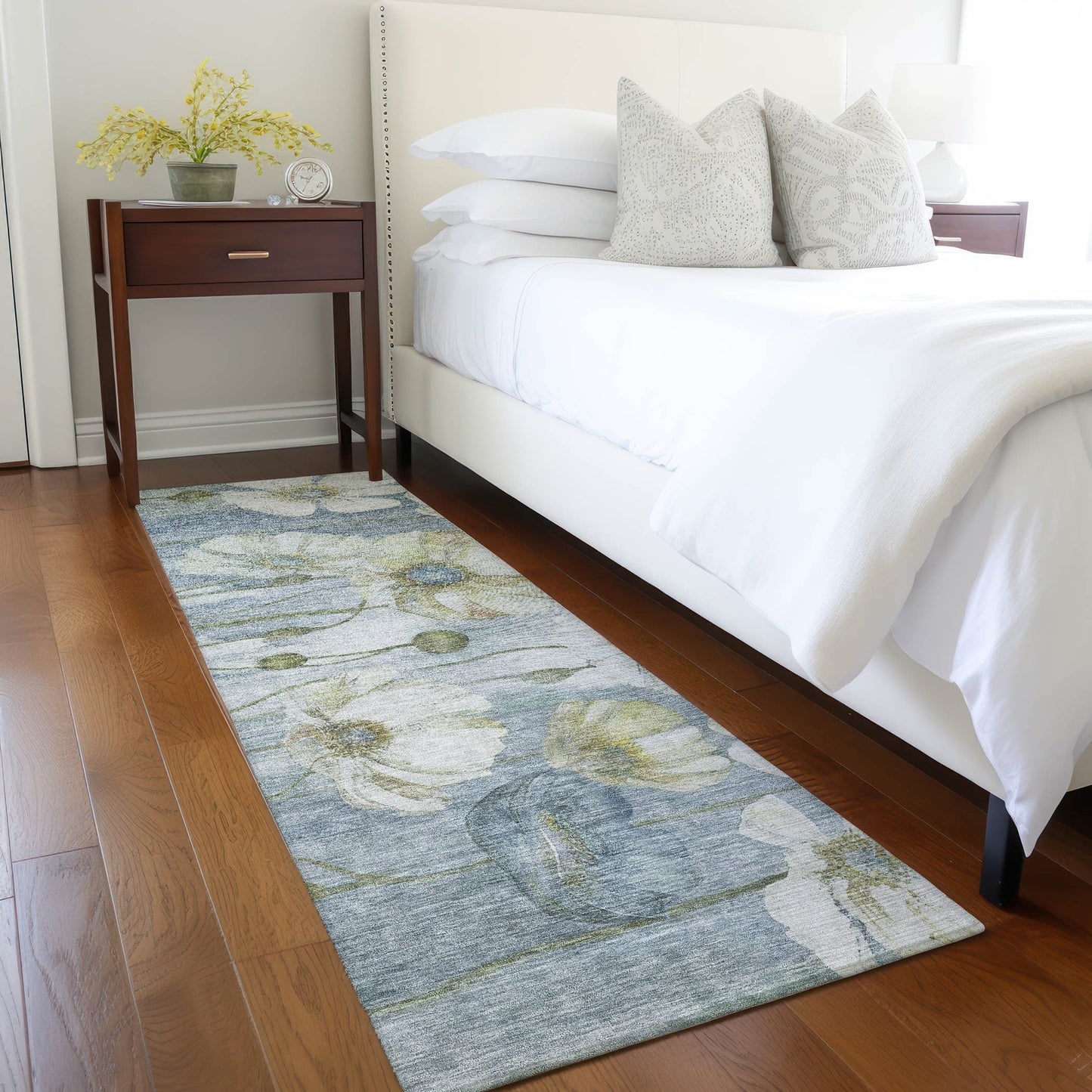 Tapis floral moderne Chantille lavable en machine pour intérieur/extérieur