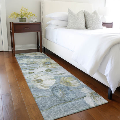 Tapis floral moderne Chantille lavable en machine pour intérieur/extérieur