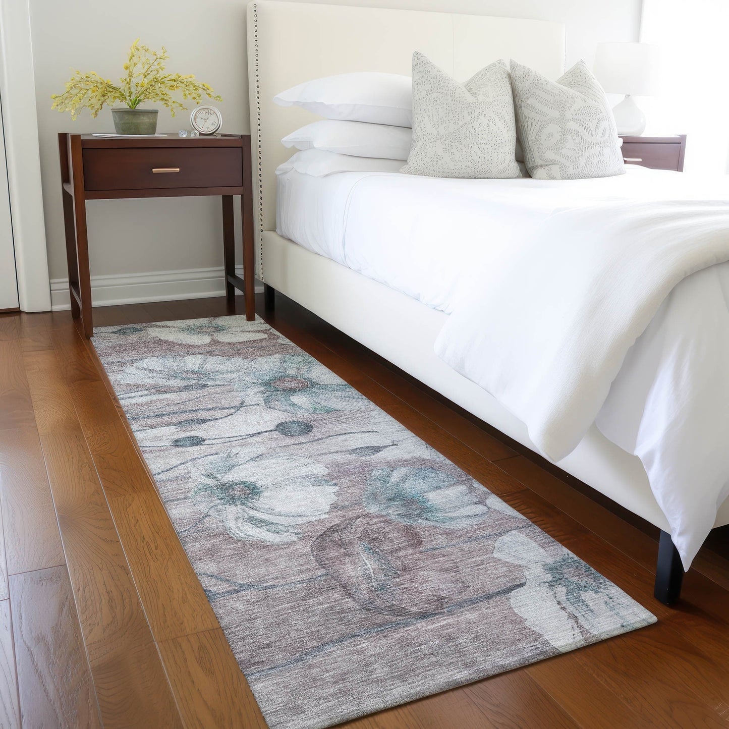 Tapis floral moderne Chantille lavable en machine pour intérieur/extérieur