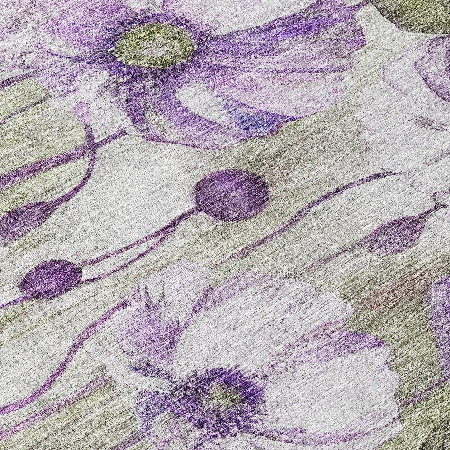 Tapis floral moderne Chantille lavable en machine pour intérieur/extérieur