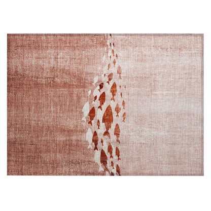 Tapis Chantille moderne Sea Life lavable en machine pour intérieur/extérieur