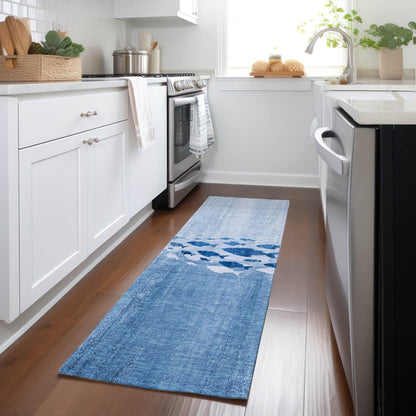 Tapis Chantille moderne Sea Life lavable en machine pour intérieur/extérieur