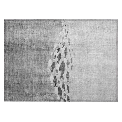 Tapis Chantille moderne Sea Life lavable en machine pour intérieur/extérieur