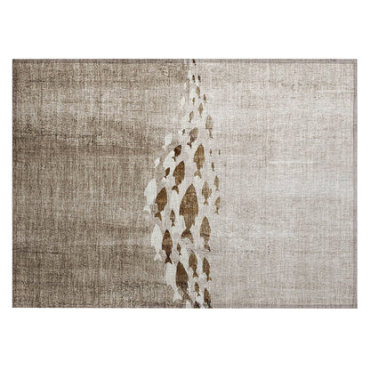 Tapis Chantille moderne Sea Life lavable en machine pour intérieur/extérieur