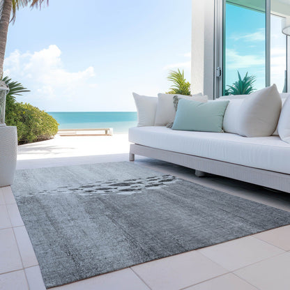 Tapis Chantille moderne Sea Life lavable en machine pour intérieur/extérieur