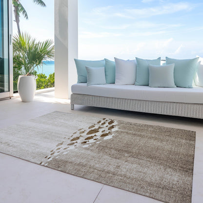 Tapis Chantille moderne Sea Life lavable en machine pour intérieur/extérieur