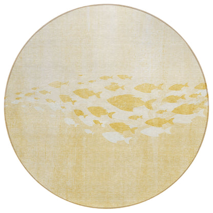 Tapis Chantille moderne Sea Life lavable en machine pour intérieur/extérieur