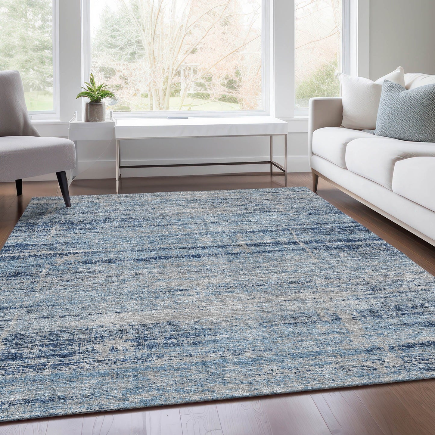 Tapis Chantille Ombre uni lavable en machine pour intérieur/extérieur