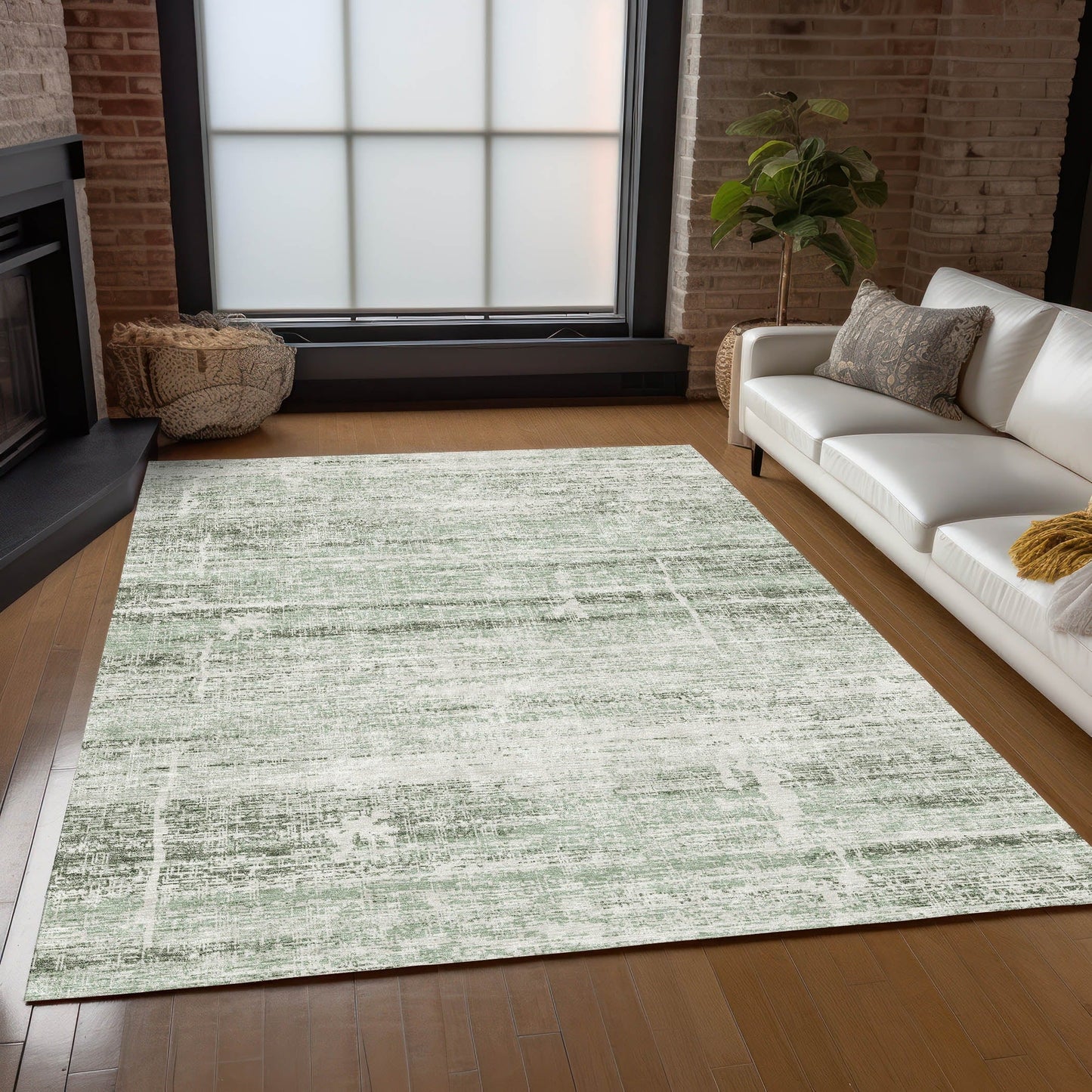 Tapis Chantille Ombre uni lavable en machine pour intérieur/extérieur